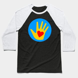 Heart in Hand Pop Art Baseball T-Shirt